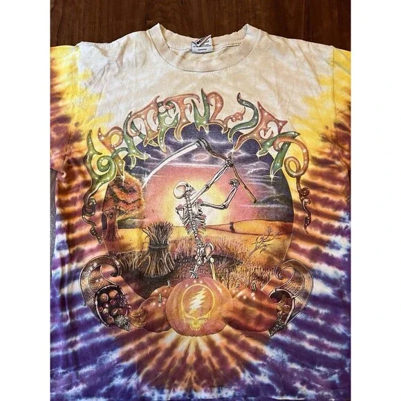 Vintage 1994 Grateful Dead Fall Tour Band T-Shirt Tie Dye Large Single Stitch - Picture 2 of 10